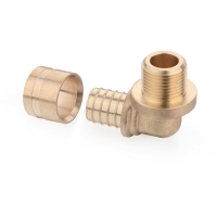 Coude pour tube PER - 90° - mâle - à glissement