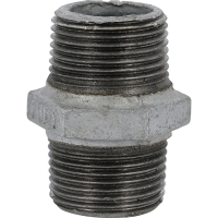 Mamelon double mâle-mâle galvanisée 280