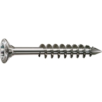 Vis terrasse bois résineux Filetage partiel Tête fraisée bombée Torx® T-STAR plus T20 Pointe CUT Inox A2