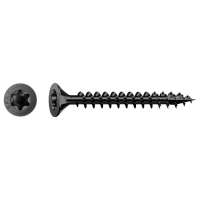 Vis bois Ferrures Filetage total Tête fraisée Torx® T-STAR plus Pointe S Zingué noir