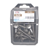 Vis tête ronde collet carré (TRCC) Inox A2 Coque