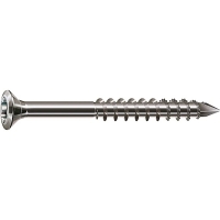 Vis bois pour bardage Filetage partiel Tête fraisée bombée réduite Torx® T-STAR plus T15 Pointe CUT Inox A2