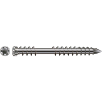 Vis terrasse bois résineux Double filetage Tête cylindrique réduite Torx® T-STAR plus T25 Pointe CUT Inox A2