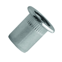 Écrou à sertir aveugle cranté TCD tête plate acier zingué