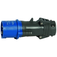 Fiche mobile droite  industrielle HYPRA 2P+T 200V à 250V plastique