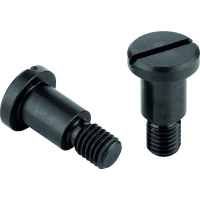 Axe épaulé acier à tête cylindrique plate fendue DIN 923 Brut