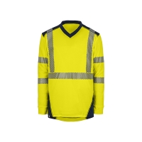 T-shirt manches longues haute visibilité BALI jaune/marine