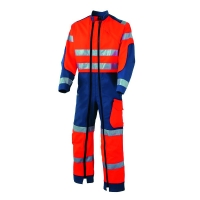 Combinaison haute visibilité LUKLIGHT orange/marine