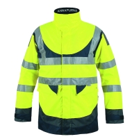 Parka haute visibilité ANNAPURNA jaune/marine