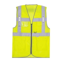 Gilet haute visibilité jaune SAFARI AIR LED