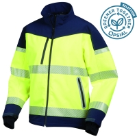 Veste softshell haute visibilité VEGA jaune/marine