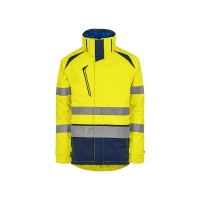 Parka haute visibilité recyclée LONG LIFE jaune/marine