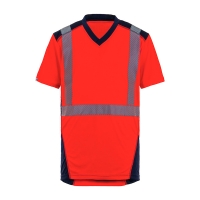 T-shirt haute visibilité BALI rouge/marine