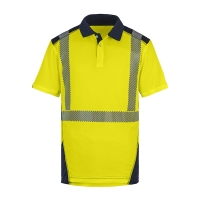 Polo haute visibilité BORNEO jaune/marine