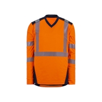 T-shirt manches longues haute visibilité BALI orange/marine