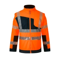 Blouson haute visibilité LUMINA 2 en 1 orange/marine