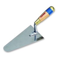 Truelle italienne ronde en inox avec manche en bois