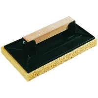 Taloche rectangulaire en plastique avec mousse en éponge et manche en bois