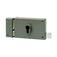 Serrure en applique horizontale à tirage 7415 à cylindre européen
