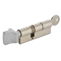 cylindre européen nickelé à bouton FIRST