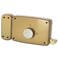 Serrure en applique de porte de garage horizontale à tirage à cylindre rond