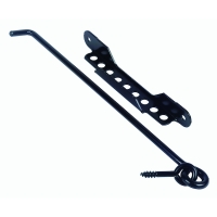 Crochet avec crémaillère en acier pour volet battant