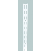 Crémaillère perforée double perforation acier blanc