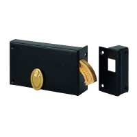 Serrure en applique 4 gorges horizontale à crochet 376T