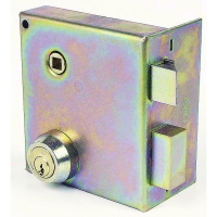 Serrure en applique de grille extra renforcée a fouillot 9004 à cylindre rond