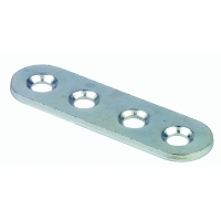 Patte d'assemblage bout rond acier zingué