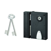 Serrure en applique  verticale à fouillot