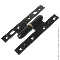 Paumelle PICARDE SECURIFOR bouts carrés époxy noir 9005