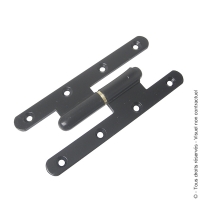 Paumelle renforcée FF nœud rond bouts ronds epoxy noir RAL 9005