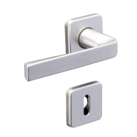 Ensemble sur rosace carrée KAZA finition argent