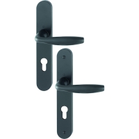 Ensemble sur grande plaque NEW-YORK noir mat 9714