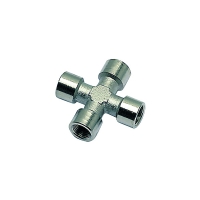 Raccord croix égale nickelé 0908