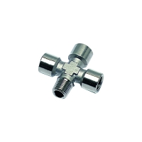 Raccord croix égale nickelé 0909