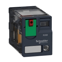 Relais miniature débrochable Harmony RXM AB2..7 - bouton test - LED